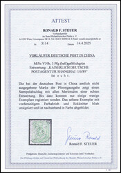 3 Pfg. hellgelblichgrün, sehr gut gezähntes Exemplar mit zentr. ...