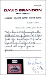 3 R., Aufdruck schwarz, tadellos ungebrauchtes Exemplar mit vollem ...