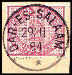 2 Mk., außergewöhnlich schönes Bfstk. mit idealem Stempel ...