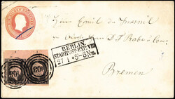 1 Sgr., re. berührtes, waagr. Oberrandpaar mit Reihenzahlen "4" und ...