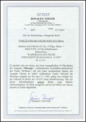 Vorläufer-Mischfrankatur mit Ausgabe "Pfennige": 10 Pfge. lilarot in ...