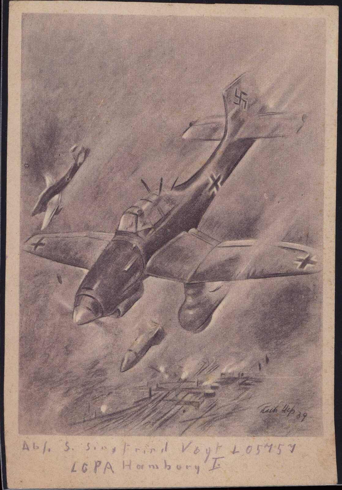 Luftwaffe im Einsatz sign. Heß 1939 - auctions & price archive