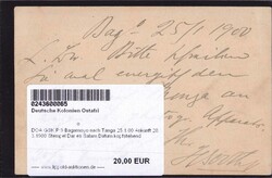 DOA GSK P 9 Bagamoyo nach Tanga 25.1.00 Ankunft 20.3.1900 Stempel Dar ...