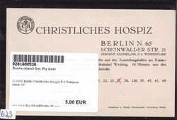 O-1000 Berlin Christliches Hospiz RS Reklame, keine AK