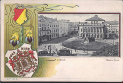 Liege Großes Theater Wappen-Prägekarte 1903Automatically generated ...