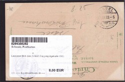 Lausanne Blick zum Schloß Wappenprägekarte 1903