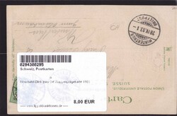 Neuchatel Blick zum Ort Wappenprägekarte 1903