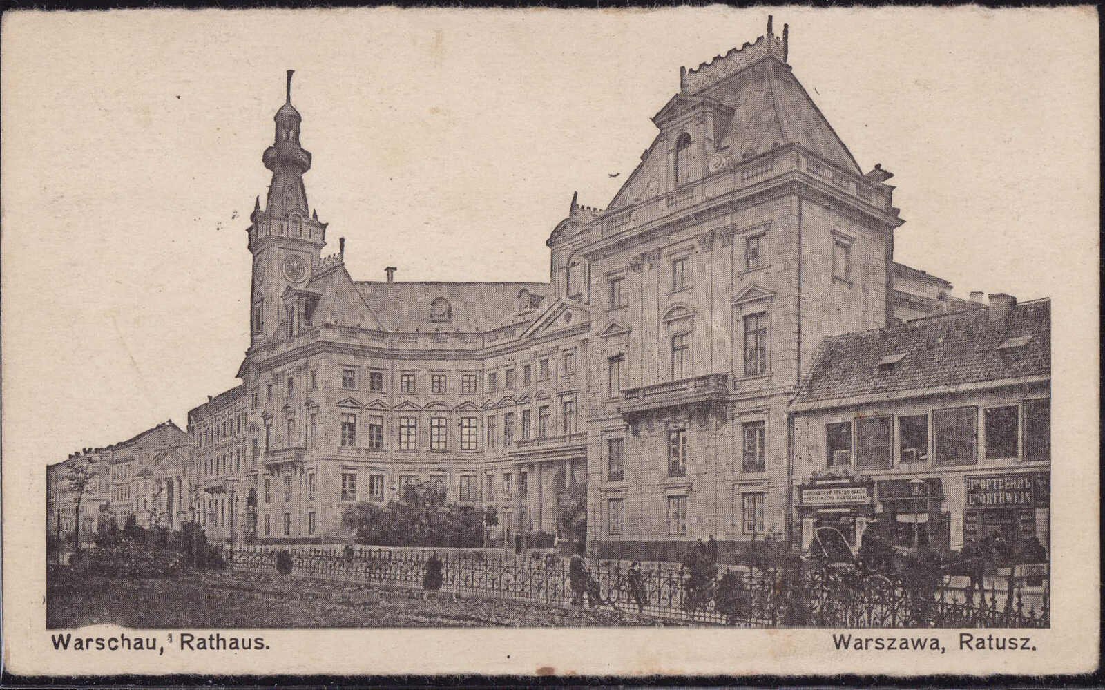 Warschau Rathaus, Feldpost 1917Automatically generated translation ...