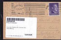 Warschau, Partie an der Weichsel 1943, StempelfleckigAutomatically ...