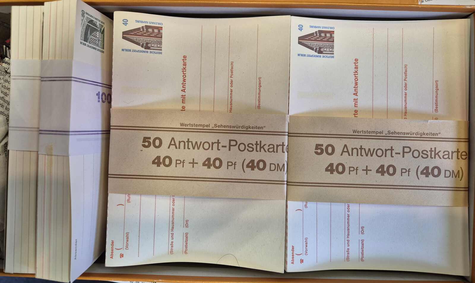 Berlin die letzten erschienen Ganzsachen 134-137 je 200 mal, ...