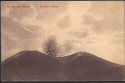Samoa Krater in Savali 1912, Briefmarke entferntAutomatically ...