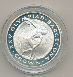 Gibraltar 1 Crown Elisabeth II 1992, Ag 28,28 g ppAutomatically ...