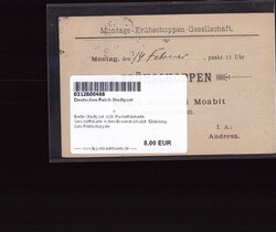 Berlin Stadtpost GSK Packetfahrkarte, Geschäftskarte Actien-Brauerei ...