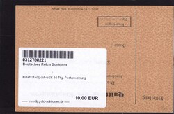 Erfurt Stadtpost-GSK 10 Pfg. PostanweisungAutomatically generated ...