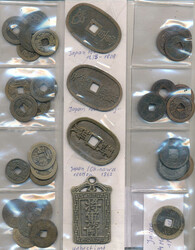 China/Japan Posten von 33 Stck. Münzen 19. Jhd. Käsch und ...