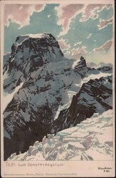 Blick zum Tödi vom Gemsfayrenstock, sign. Diemer, min. best