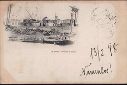 Kairo Environs de Gezireh 1898, 1x Briefmarke abgefallen