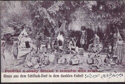 Sudan Schilluck-Dorf Ureinwohner