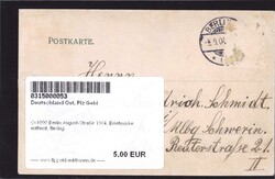 O-1000 Berlin August-Straße 1904, Briefmarke entfernt, fleckig