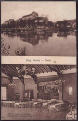 O-4114 Wettin Hotel Gasthaus Kleiner Schweizerling 1931, min. Bug 1cm