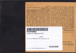 KZ-Post Paketkarte Flossenbürg 1944Automatically generated ...