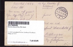 O-3000 Luisenthal Pechau Gasthaus Forsthaus, Feldpost ...