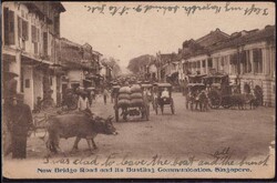 Singapur New Bridge Road 1920, etwas beschabt und best