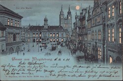 O-3000 Magdeburg Alter Markt Halt gegen Licht-Durchbruchkarte ...
