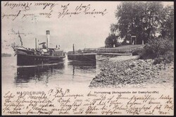 O-3000 Magdeburg Herrenkrug Anlegestelle an der Elbe ...