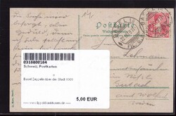 Basel Zeppelin über der Stadt 1909