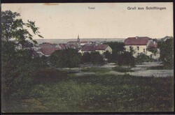 Schifflingen Blick zum Ort, Feldpost 1914