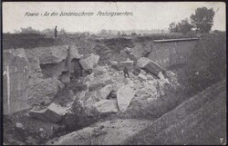 Kowno Bombensichere Festungswerke Feldpost 1916, RS Klebespur