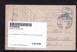 Kowno Denkmal 1812, Feldpost 1916 RS Klebespuren