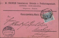 Österr. Nowosielitza Getreidehandel M. Gronich 1900
