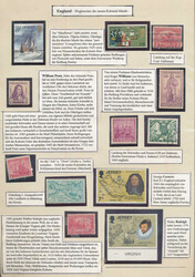 Ordner mit ca. 300 Briefmarken und 40 Belegen zum Thema Geschichte ...