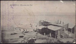 Marokko Mehedya Direction du Port, Gefangenen-Lagerpost 7.2.1915 nach ...