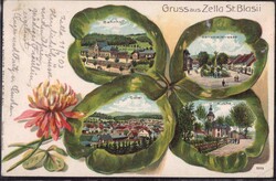 O-6060 Zella-St. Blasii Bahnhof Kirche Denkmalstraße, Prägekarte ...