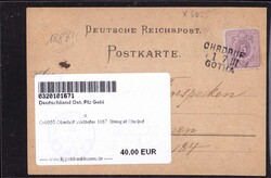 O-6055 Oberhof Vorläufer 1887 Stempel OhrdrufAutomatically generated ...