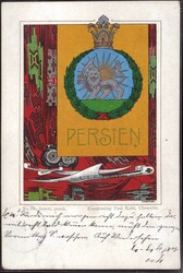 Persien Kohl Wappenkarte No. 58 1902, min. best