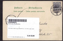 Schweiz Kohl-Wappenkarte No. 10 1900, min. best