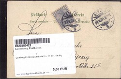 Luxeburg Kohl-Wappenkarte No. 37 191, fleckig