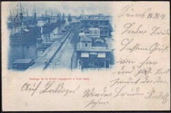 Port Said Einfahrt der Spanischen Flotte 1901 MSP No. 48 Dampfer ...