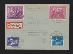 Brief DDR Mi.246- 249 per Einschreiben und Sonderstempel „Leipzig 6 ...