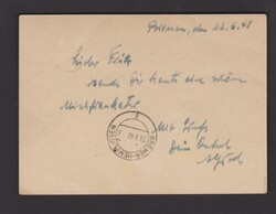 Karte Bizone 10fach Mi.42II geprüft und alli. Besetzung Mi.954, 960, ...