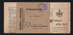 Zeitungsbanderole alli. Besetzung EF Mi.916 von Coburg nach Baden- ...