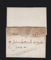 alte Vorphilabrief von Köln 1635 (30jähriger Krieg) nach Antwerpen ...