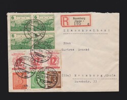 Brief SBZ Mi.4x 90, 118X, 3x 144 und alli. Besetzung Mi.913, 915 per ...