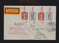 Brief DR Mi.2x 378, 2x 385 per Luftpost von Schwarzatal mit Stempel ...
