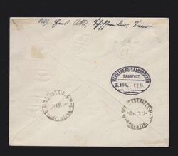 Brief dt. Abstimmungsgebiet Saargebiet Mi.190- 192, 198 per Luftpost ...