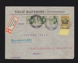 Brief dt. Auslandspostamt Türkei Mi.3x 36, 39 per Einschreiben ...